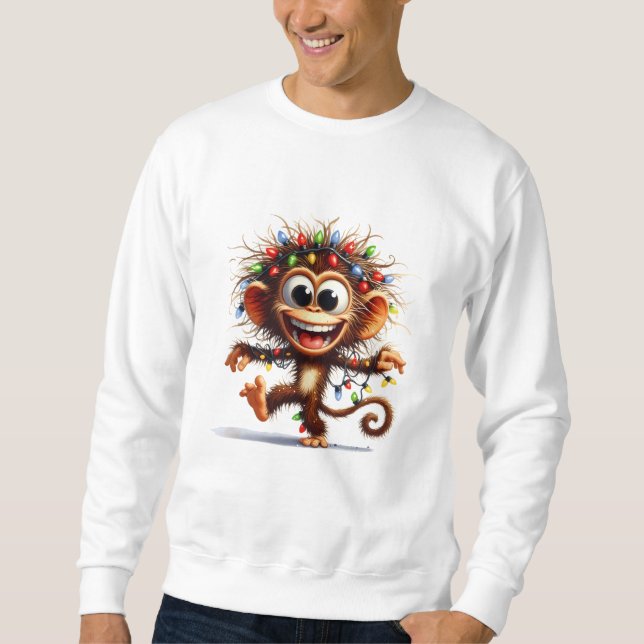 Funny Monkey Christmas Sweatshirt (Front)