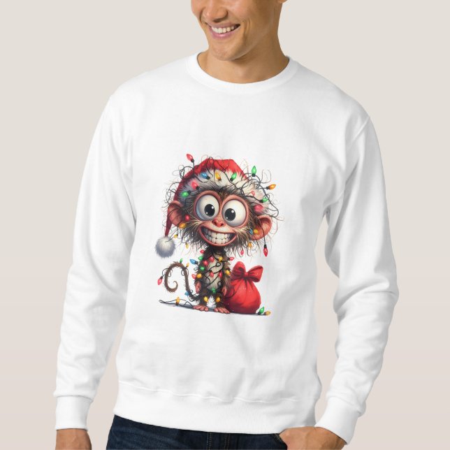 Funny Monkey Christmas Sweatshirt (Front)