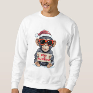 Funny Monkey Christmas Sweatshirt