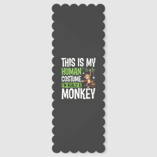 Funny Monkey Costume Halloween Vector Bookmarks