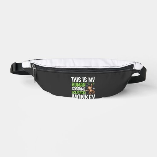 Funny Monkey Costume Halloween Vector Fanny Pack