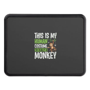 Funny Monkey Costume Halloween Vector Hitch Cover