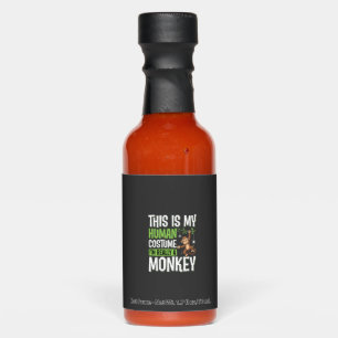 Funny Monkey Costume Halloween Vector Hot Sauces
