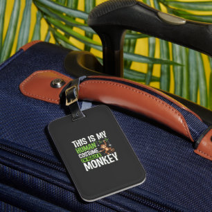 Funny Monkey Costume Halloween Vector Luggage Tag