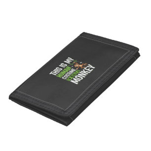 Funny Monkey Costume Halloween Vector Tri-fold Wallet