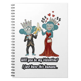 Funny Monkey Couple Valentine's Day Notebook