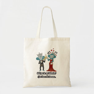 Funny Monkey Couple Valentine's Day Tote Bag