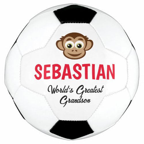 Funny monkey custom soccer ball gift for kids