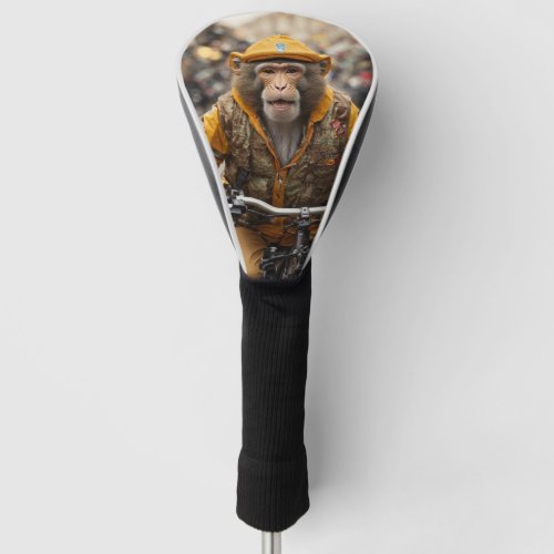 Funny Monkey Cycling Golf Head Cover