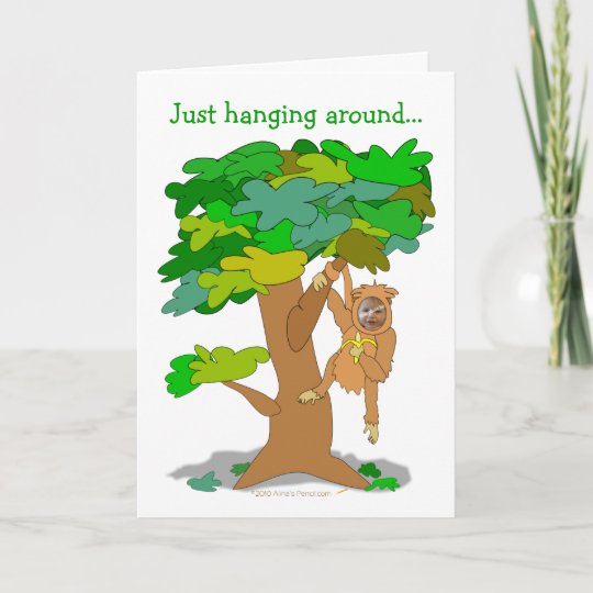 funny monkey in a tree custom photo face template zazzle com