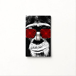 Funny monkey light switch cover