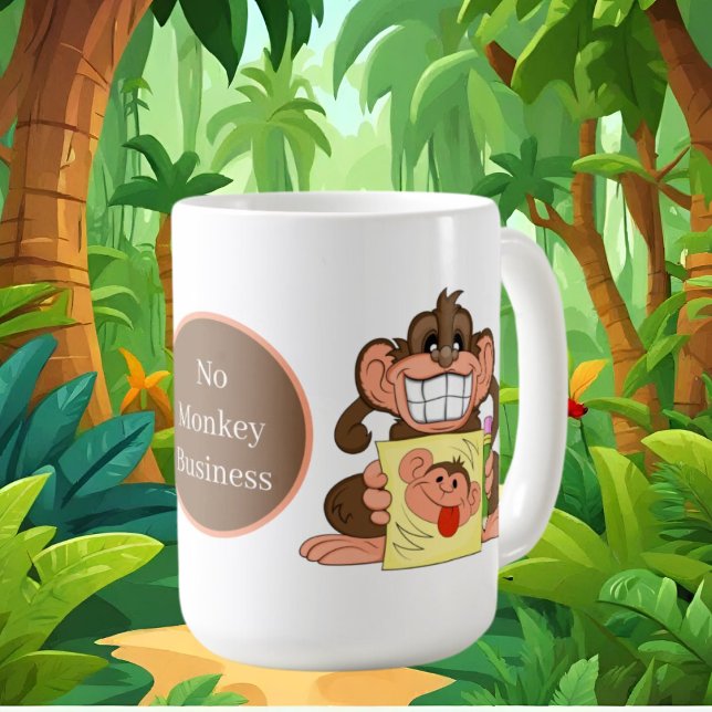 funny monkey lovers add text coffee mug (Creator Uploaded)