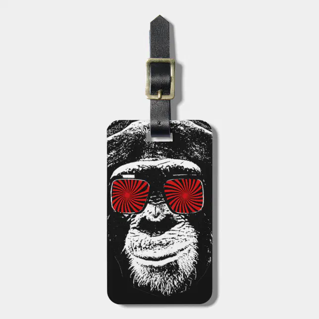 Funny monkey luggage tag Zazzle