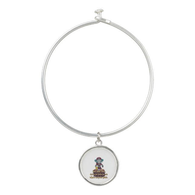 Funny Monkey Mystic Bangle Bracelet (Front)