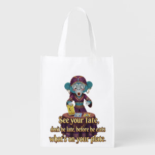 Funny Monkey Mystic Grocery Bag