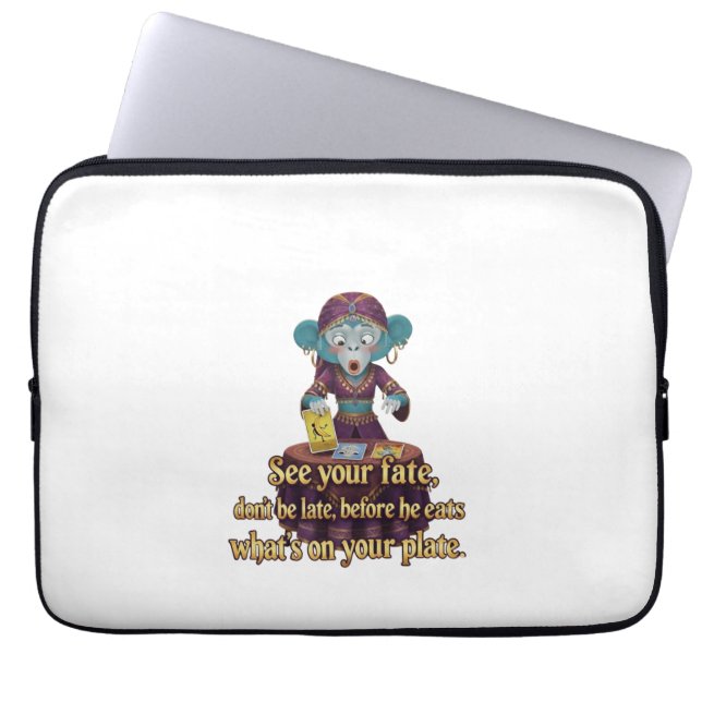 Funny Monkey Mystic Laptop Sleeve (Front)