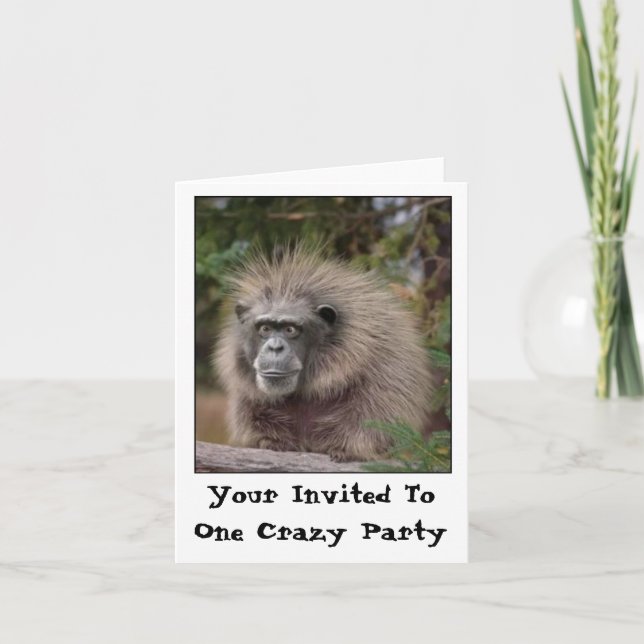 Funny Monkey Party Invitation (Front)