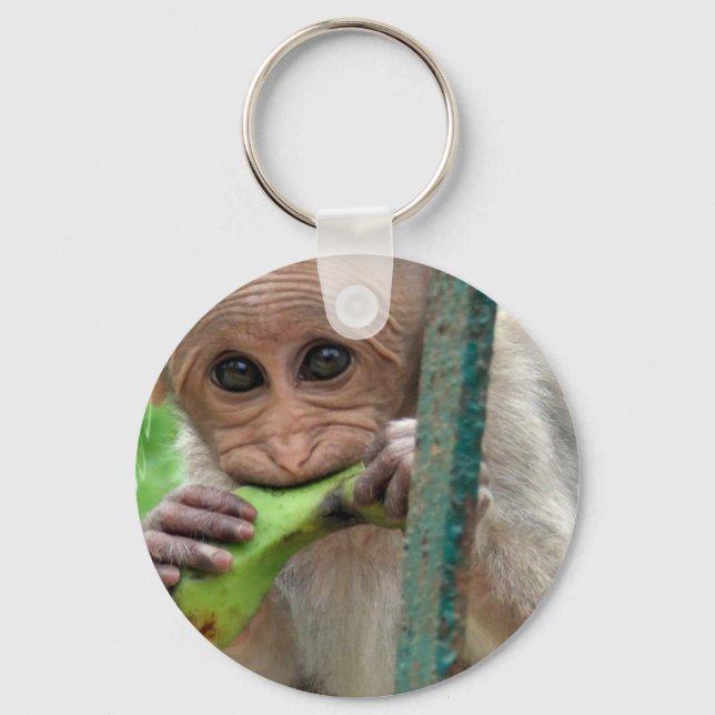 Funny Monkey Picture Keychain (Front)
