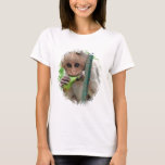 Funny Monkey Picture Ladies Fitted T-Shirt