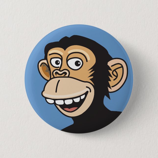 Funny MONKEY Pinback Button (Front)
