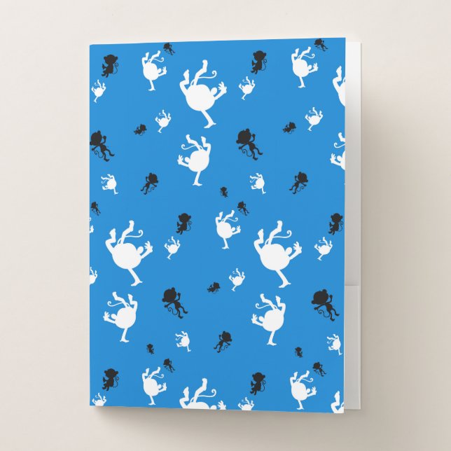 Funny Monkey Pocket Folder – Cute Animal School  (Front)