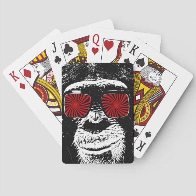 Funny monkey poker cards (Back)