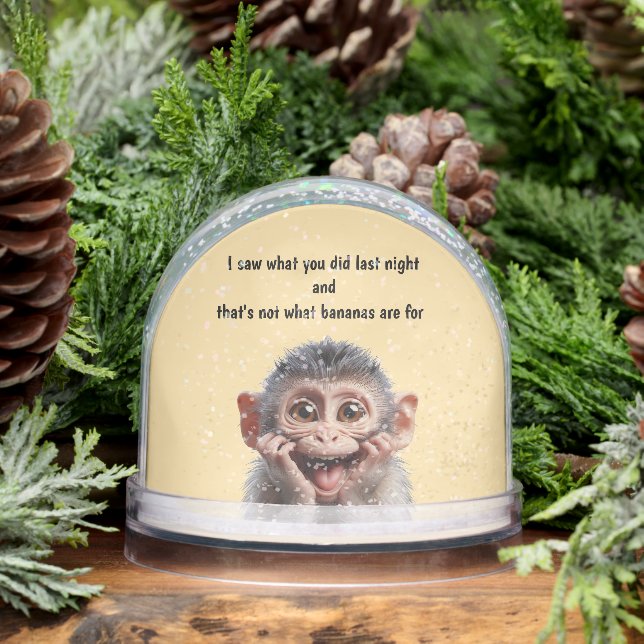 Funny Monkey  Snow Globe (Winter)