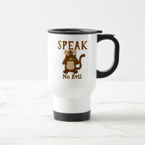 Funny Monkey Speak No Evil Travel Mug