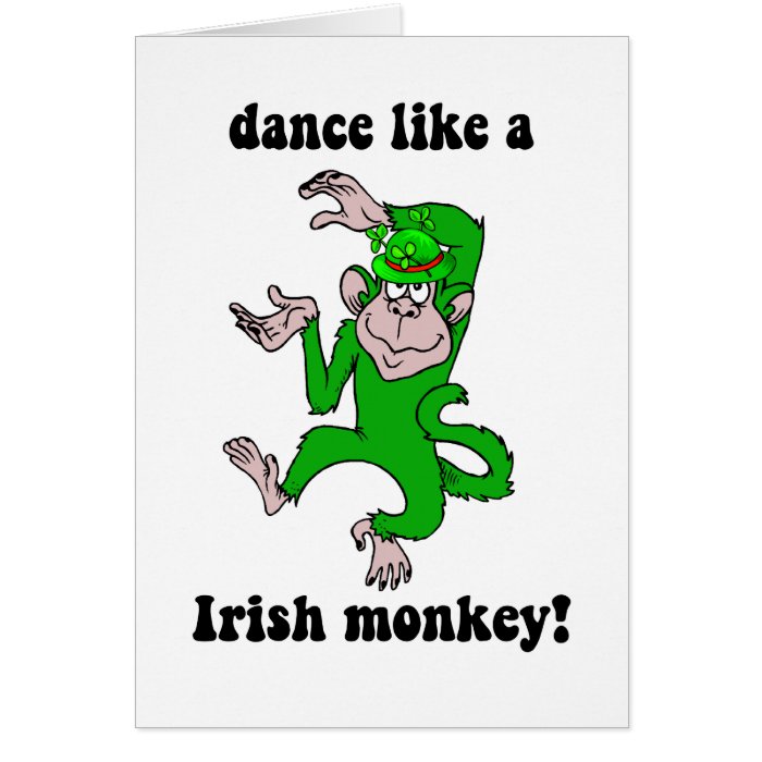 Funny monkey St Patrick's Day Greeting Card