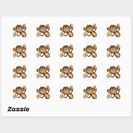 Funny Monkey Stickers Zazzle