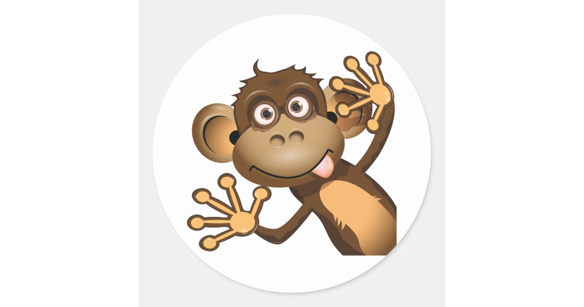 Funny Monkey Stickers | Zazzle