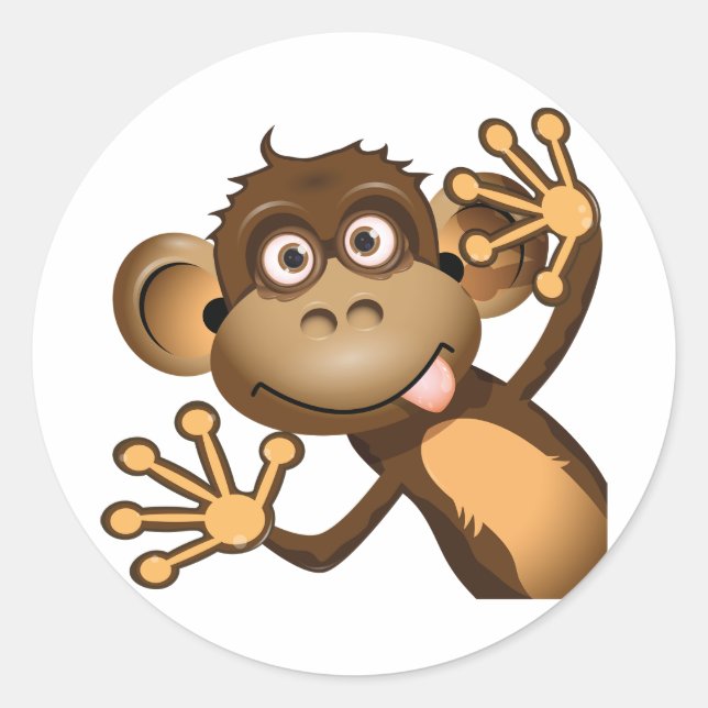 Funny Monkey Stickers (Front)