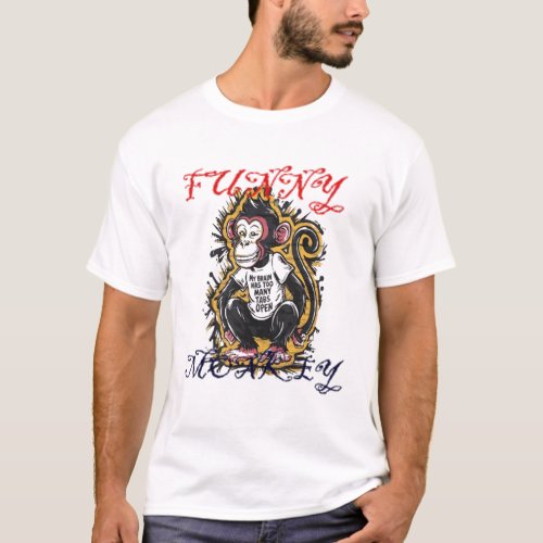 Funny Monkey T_Shirt