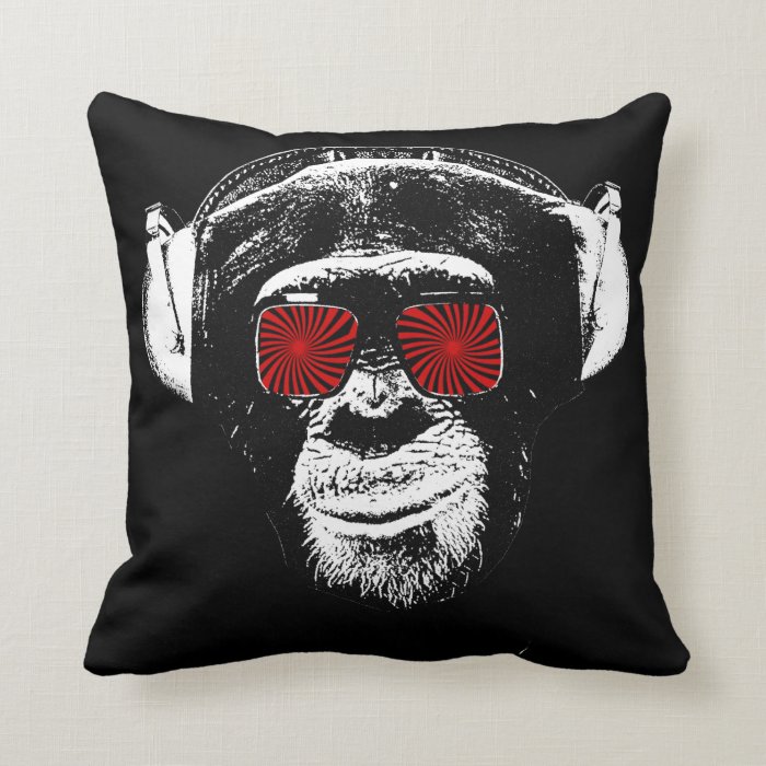 monkey throw pillow