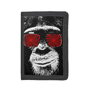 Funny monkey trifold wallet