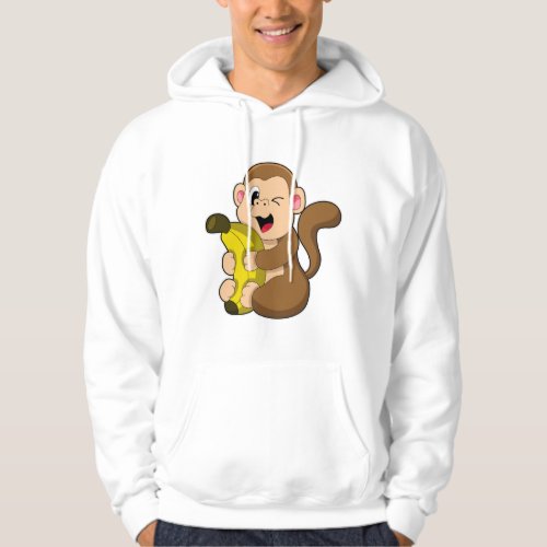 Funny Monkey with Banana Hoodie