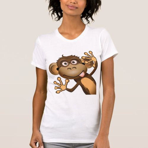 Funny Monkey Womens T_Shirt