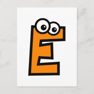 Funny Monogram Letter E Postcard