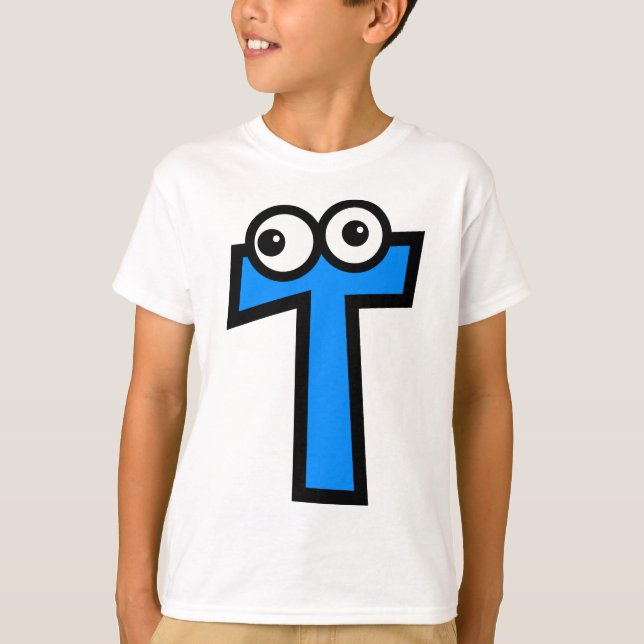 Funny Monogram Letter T T-Shirt (Front)