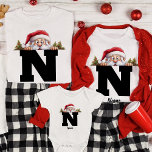Funny Monogrammed Family Christmas Custom Santa T-Shirt<br><div class="desc">Get ready for some holiday fun with our Funny Monogrammed Family Christmas Custom Santa T-Shirt. This shirt is the ideal choice for families who want to celebrate Christmas with a playful twist and a personalized touch. Our monogrammed family Christmas shirt is fully customizable, allowing you to add your family members'...</div>