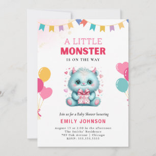 Funny Monster Baby Shower Invitation