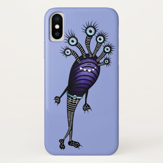 Funny Monster Cartoon Character Dressed Up Case-Mate iPhone Case (Back)