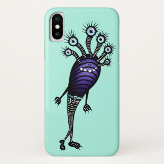 Funny Monster Cartoon Creature Dressed Up iPhone X Case