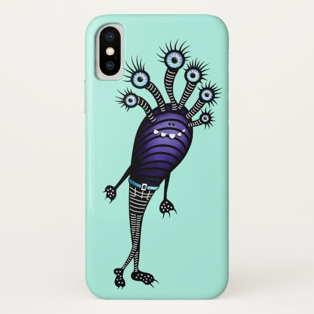 Funny Monster Cartoon Creature Dressed Up Case-Mate iPhone Case (Back)