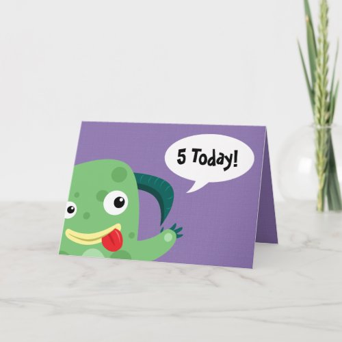 Funny monster customisable birthday card