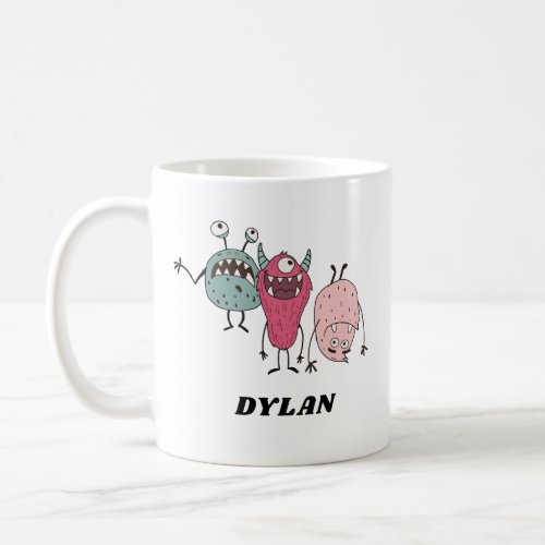 Funny Monster Friends Cute Colorful Personalized Coffee Mug