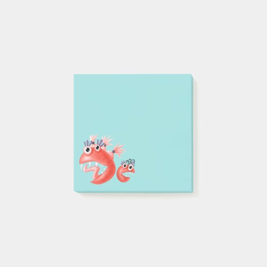 Funny Monster Friends Happy Silly Creatures Post-it Notes