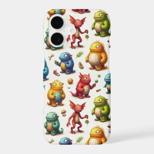 Funny Monster | Furry Rainbow Creatures Phone Case (Back)
