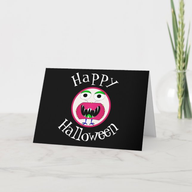 Funny, Monster, Halloween Card (Front)
