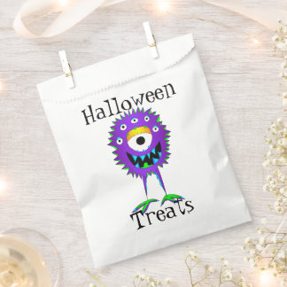 Funny, Monster, Halloween "Treats" Favor Bag